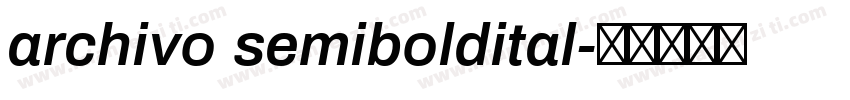 archivo semiboldital字体转换